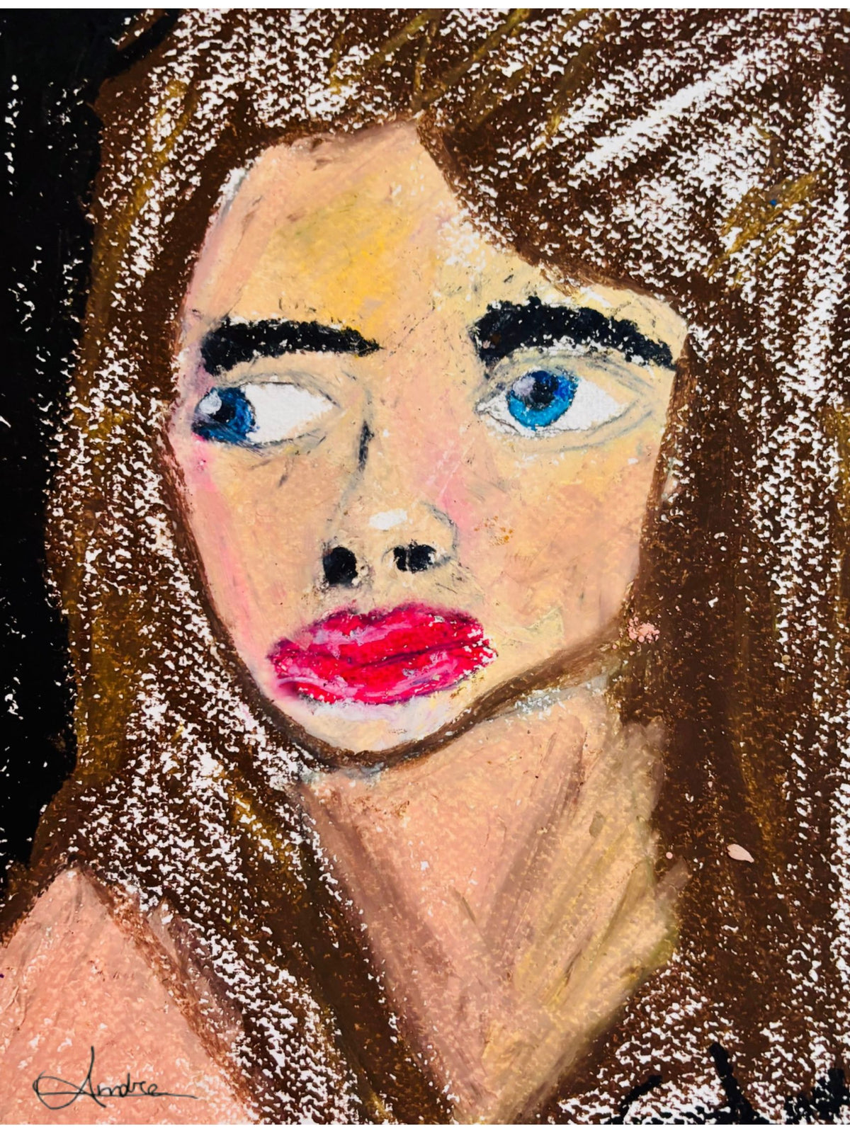 Blue-Eyed Lady 8x10 Print