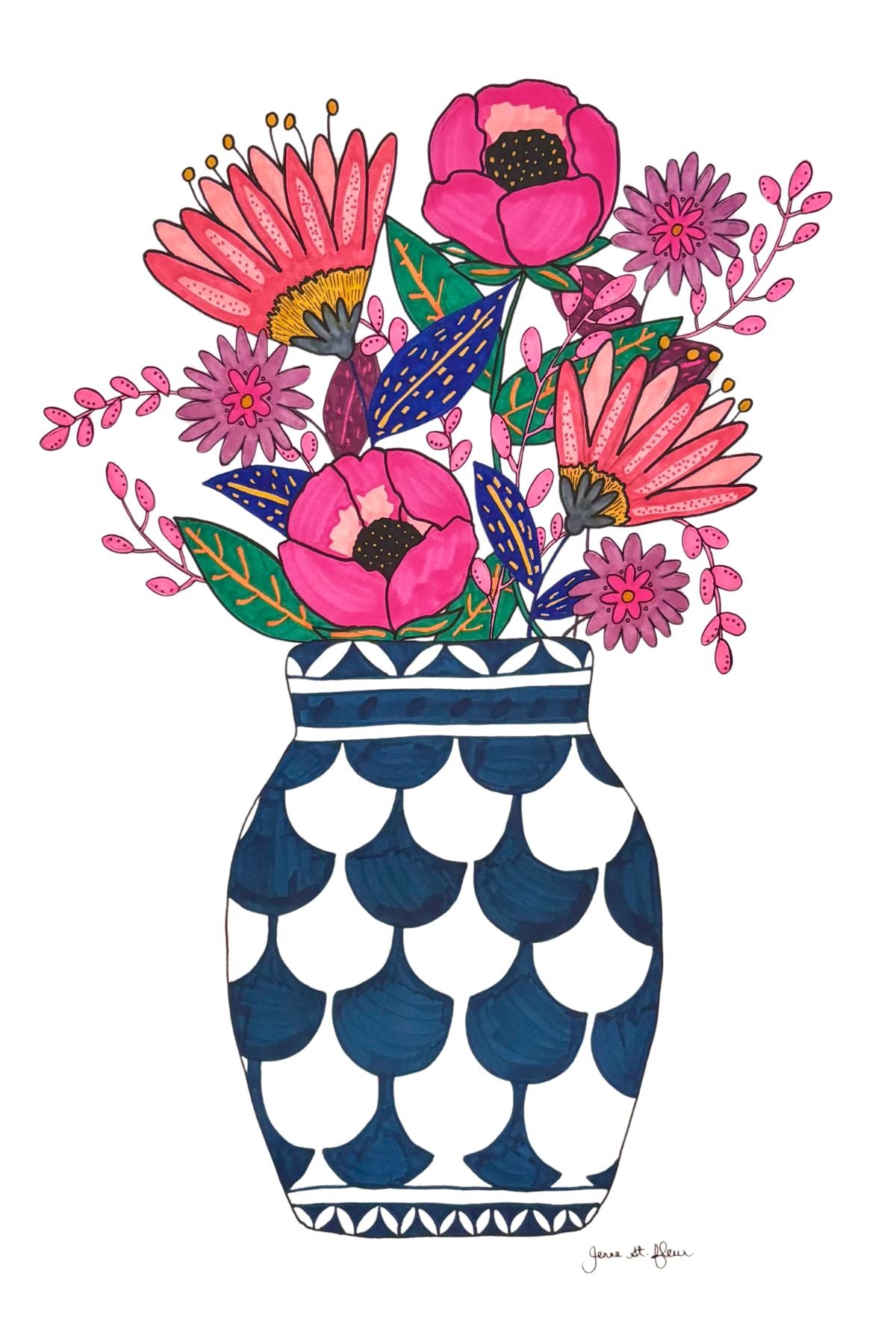 Petals and Porcelain 8x10 Print