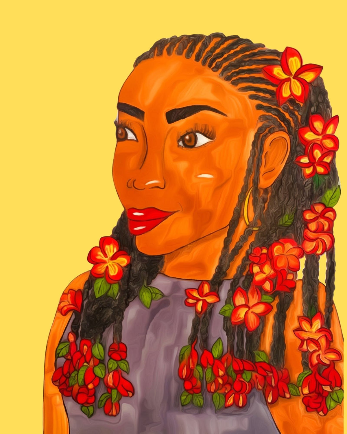 Floral Braids 8x10 Print