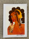 Rhythm & Boba Greeting Card