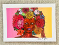 Floral Fro Greeting Card