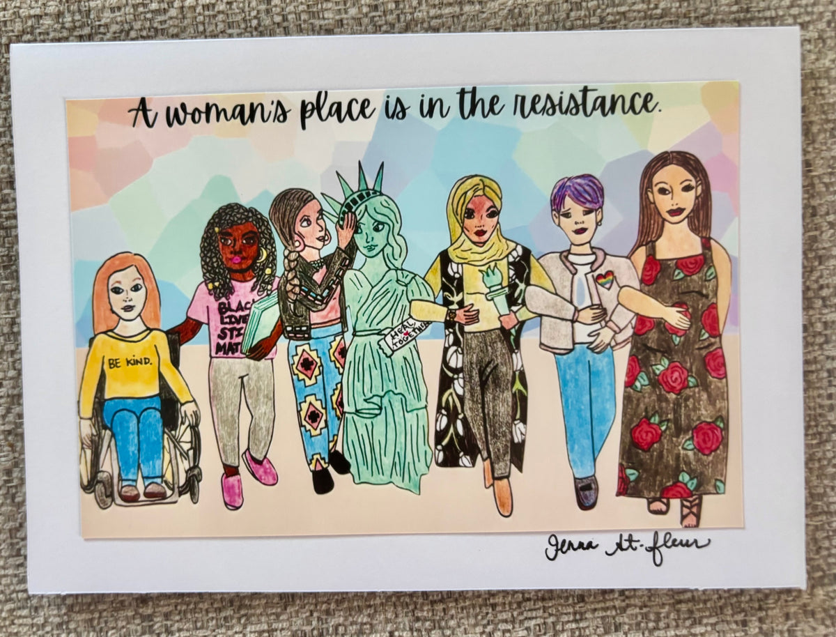 A Woman's Place is in the Resistance Greeting Card