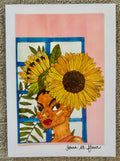 Sunflower Poofs Greeting Card