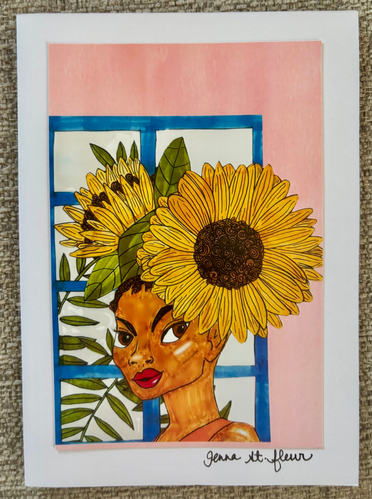 Sunflower Poofs Greeting Card