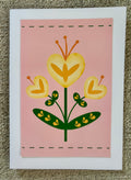 Yellow Floral Trio Greeting Card