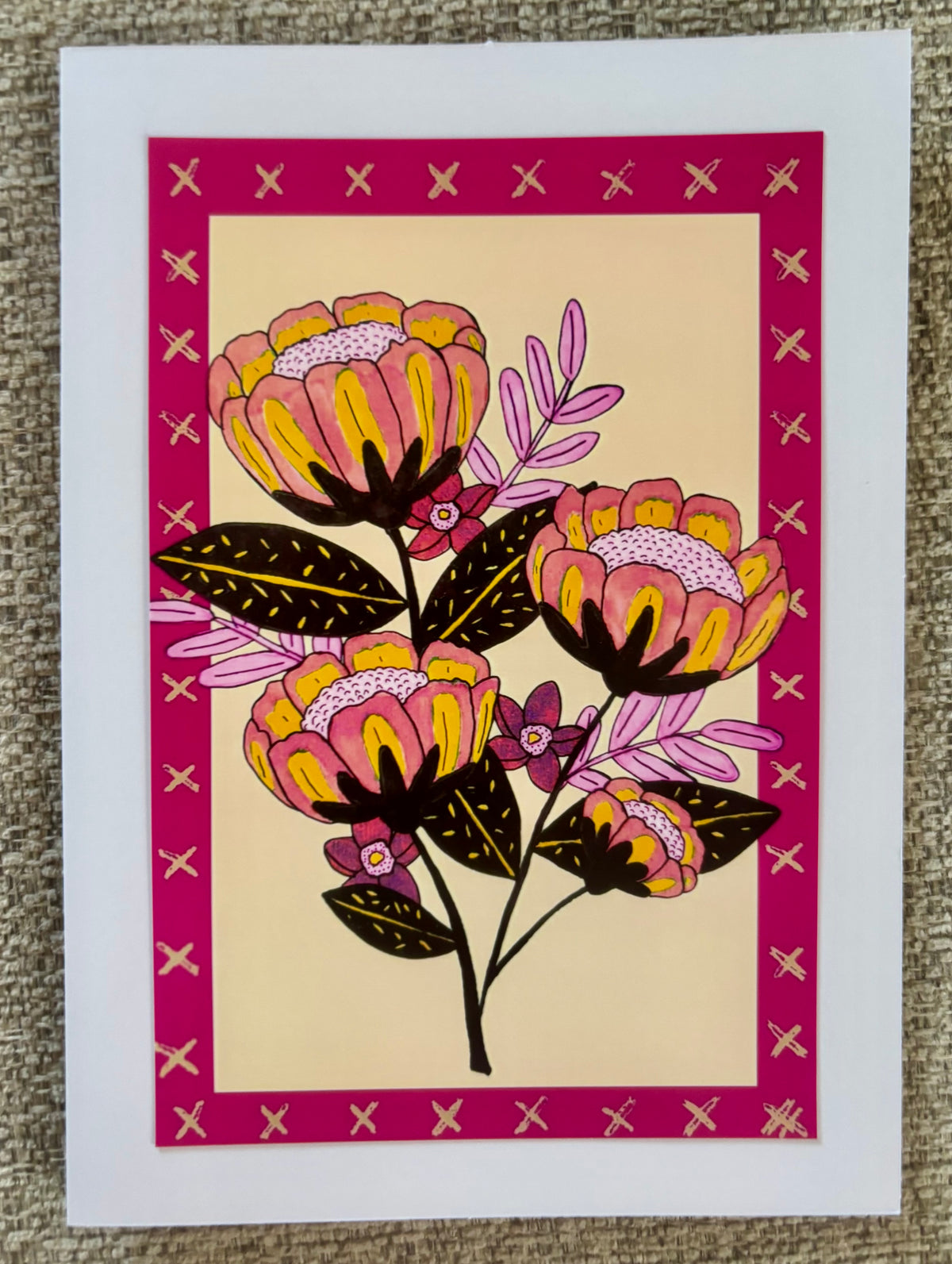 Pink Bouquet Greeting Card