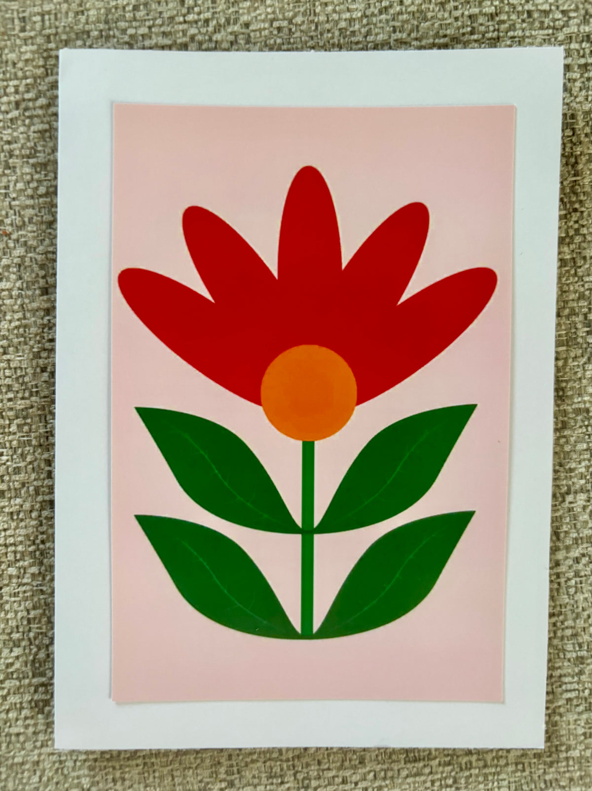 Red Flower Greeting Card