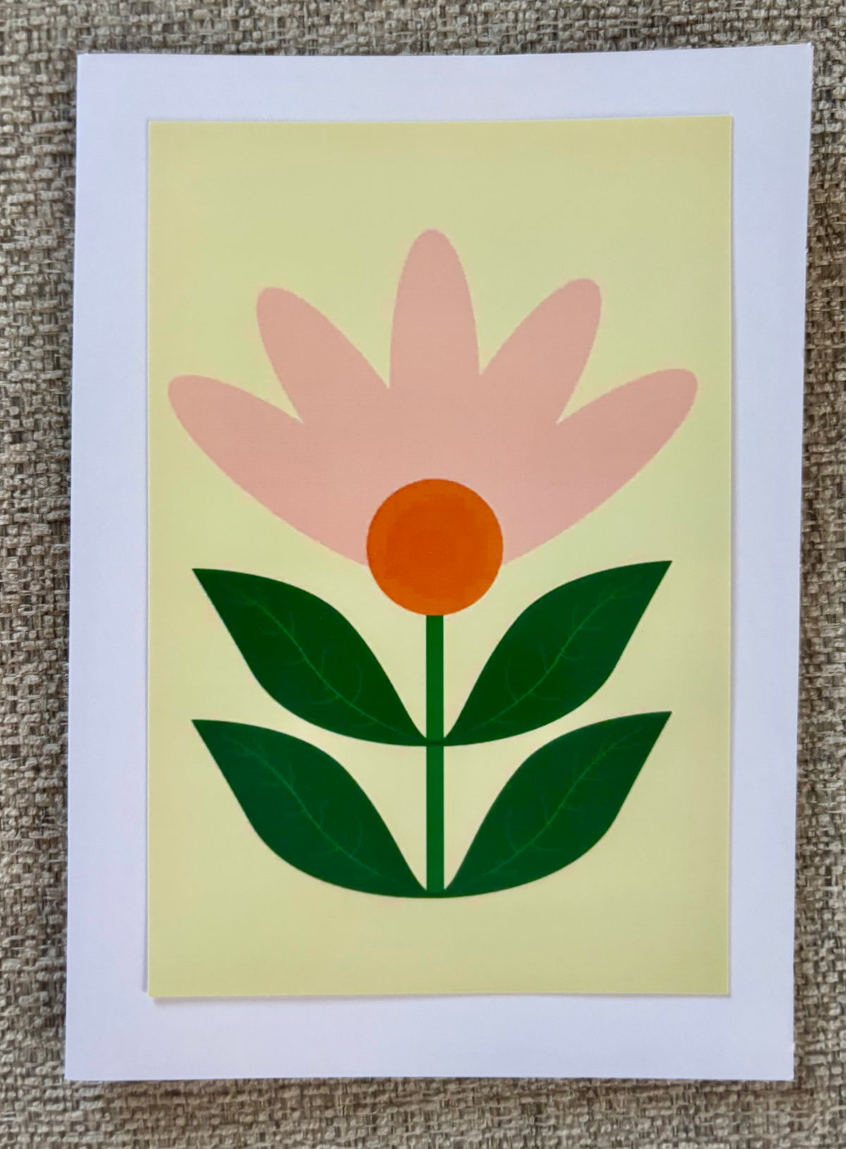 Pink Flower Greeting Card
