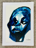 Blue Study Greeting Card