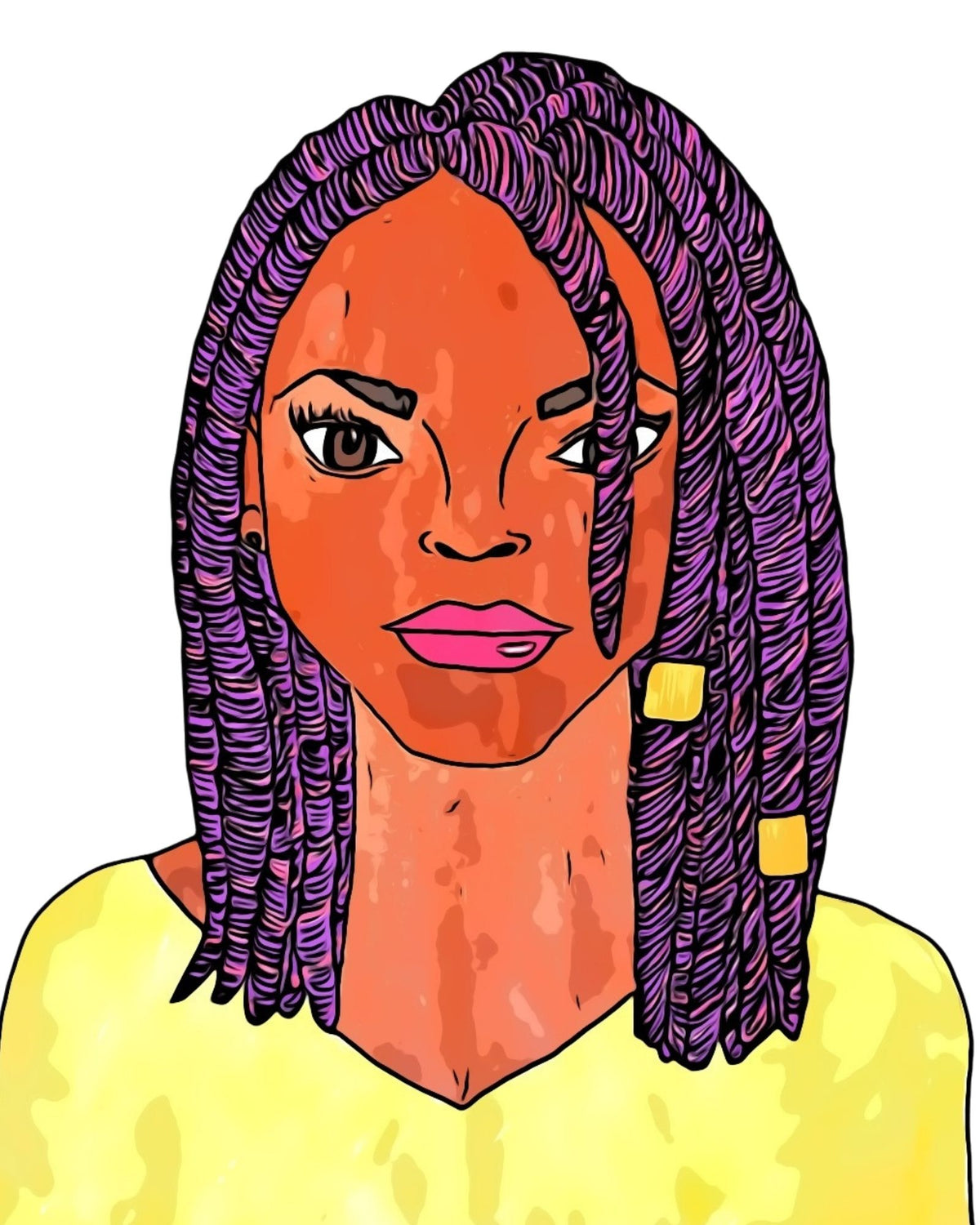 Purple Braids 8x10 Print