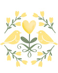 Yellow Lovebirds Greeting Card